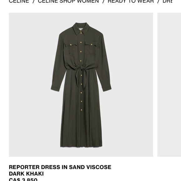 Cèline Safari dress with pockets. Size S (US 2-4) - Picture 13 of 15